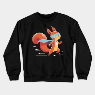 superhero squirrel in action Crewneck Sweatshirt